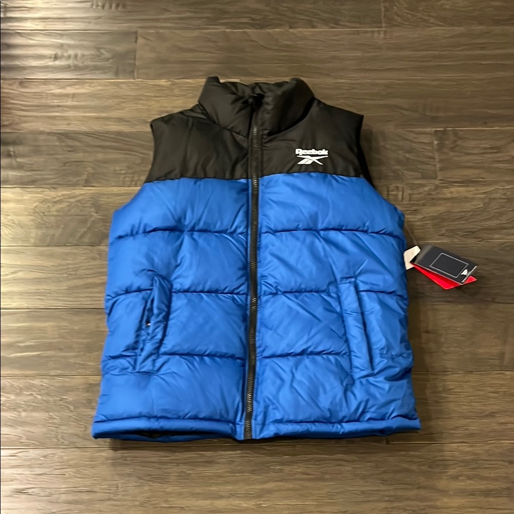 Reebok Puffer Vest black blue new Youth Boys Size XL 18/20